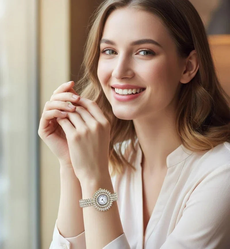Classic Round Luxe Crystal Watch
