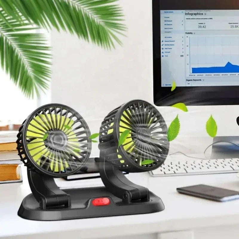 Double Headed Vehicle Fan