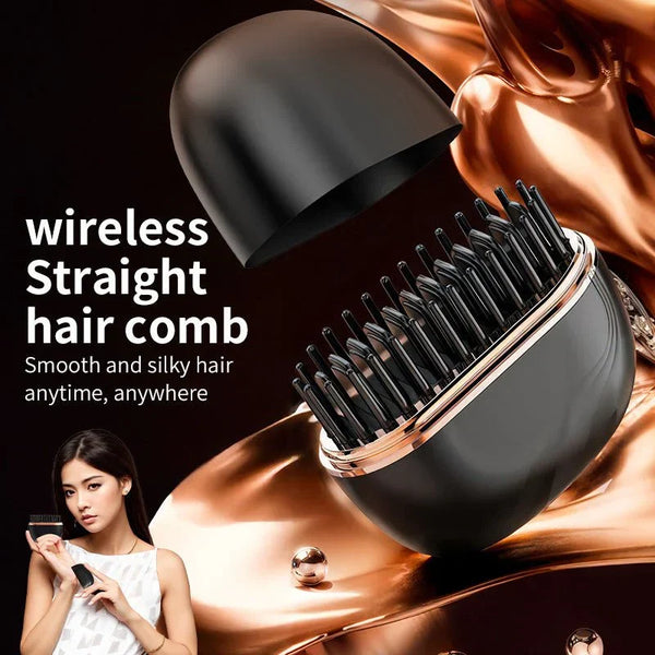 Mini Hair Straightening Comb Wireless